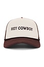 view 2 of 3 Hey Cowboy Foam Trucker Hat in Brown