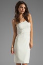 view 1 of 5 Стрейчевое трикотажное платье без бретелек in Vanilla