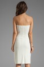 view 4 of 5 Стрейчевое трикотажное платье без бретелек in Vanilla