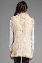 view 3 of 4 Rabbit Fur Vest in Ivory