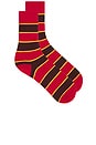 view 1 of 2 CHAUSSETTES THE COLLEGIATE in Hot	Red