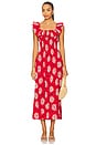 view 1 of 4 Havana Dress in True Red Dancing Floral