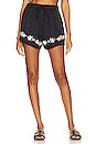 view 1 of 4 The Bonfire Short in Black With Palm Embroidery