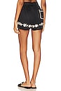view 3 of 4 The Bonfire Short in Black With Palm Embroidery