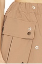 view 6 of 6 The Embroidered Cargo Short in Khaki With Daisy Embroidery