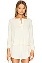 view 1 of 4 The Crop Sleep Henley in Washed White