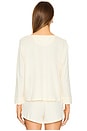 view 3 of 4 The Crop Sleep Henley in Washed White