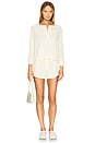 view 4 of 4 The Crop Sleep Henley in Washed White