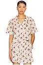 view 1 of 5 The Short Sleeve Pajama Shirt in Cream Cowboy
