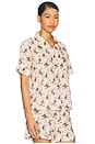 view 2 of 5 The Short Sleeve Pajama Shirt in Cream Cowboy