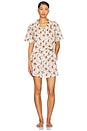 view 4 of 5 The Short Sleeve Pajama Shirt in Cream Cowboy