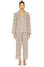 view 4 of 5 The Easy Sleep Pant in Cream Horse Medallion Print