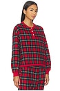 view 2 of 4 The Plush Fleece Henley Sleep Sweatshirt in Cedarwoods Plaid