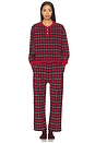 view 4 of 4 The Plush Fleece Henley Sleep Sweatshirt in Cedarwoods Plaid
