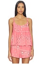 view 1 of 5 The Nighttime Cami in Pink Bandana Patchwork