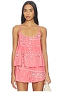 view 2 of 5 The Nighttime Cami in Pink Bandana Patchwork
