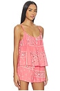 view 3 of 5 The Nighttime Cami in Pink Bandana Patchwork