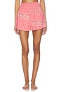 view 1 of 4 The Smocked Sleep Short in Pink Bandana Patchwork