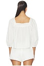 view 4 of 5 The Eyelet Button Top in True White