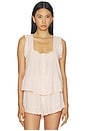 view 1 of 5 The Eyelet Tank in Washed Rose