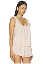 view 3 of 5 The Eyelet Tank in Washed Rose