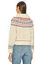 view 3 of 4 Mini Collar Cardigan in Cream Floral Fairisle