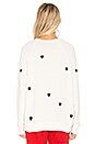 view 3 of 4 SUDADERA THE COLLEGE SWEATSHIRT in Washed White With Black Hearts