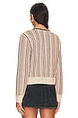 view 3 of 5 TINY 가디건 in Cream Ticking Stripe