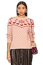view 1 of 4 The Sweetheart Pullover in Blush & Cherry