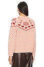 view 3 of 4 The Sweetheart Pullover in Blush & Cherry