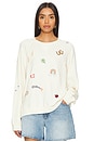 view 1 of 5 The Slouch Sweatshirt With Charm Embroidery in Washed White