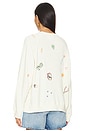 view 4 of 5 The Slouch Sweatshirt With Charm Embroidery in Washed White