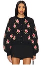 view 1 of 4 The Carousel Cardigan in Black Heirloom Rose