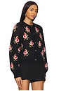 view 2 of 4 The Carousel Cardigan in Black Heirloom Rose
