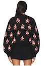 view 3 of 4 The Carousel Cardigan in Black Heirloom Rose