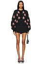 view 4 of 4 The Carousel Cardigan in Black Heirloom Rose