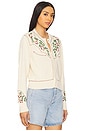 view 2 of 5 The Western Beaed Cardigan in Natural