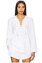 view 1 of 4 Micro Terry Lace Up Tunic in True White
