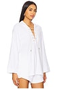 view 2 of 4 Micro Terry Lace Up Tunic in True White