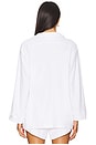 view 3 of 4 Micro Terry Lace Up Tunic in True White