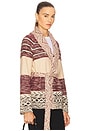 view 2 of 4 Riding Cardigan in Rusted Red Multi