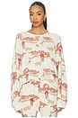 view 1 of 4 The Slouch Sweatshirt in Riding Horses Print