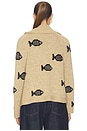 view 3 of 4 The Swimming Fish Lodge Cardigan in Natural