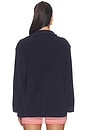 view 3 of 4 The Micro Terry Lace Up Tunic in Navy