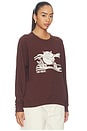 view 2 of 4 The College Sweatshirt With Everglade Graphic in Toasted Walnut