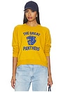 view 1 of 4 The Fleece Rookie Sweatshirt With Growling Panther in Mustard