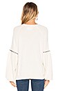 view 3 of 4 The Bishop Sleeve Sweatshirt in Washed White With Studs