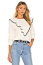 view 1 of 4 The Shrunken Ruffle Sweatshirt in Washed White