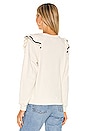 view 3 of 4 The Shrunken Ruffle Sweatshirt in Washed White