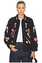 view 1 of 5 The Embroidered Commodore Jacket in Almost Black
